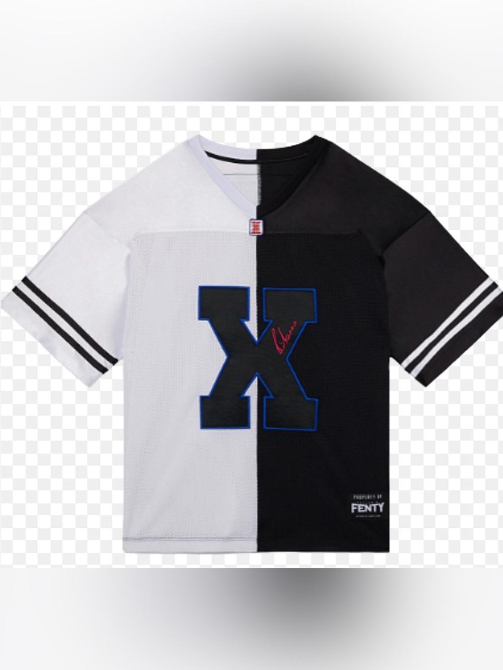 Rihanna Savage X Fenty Super Bowl LVII Two-Tone Varsity Football Jersey